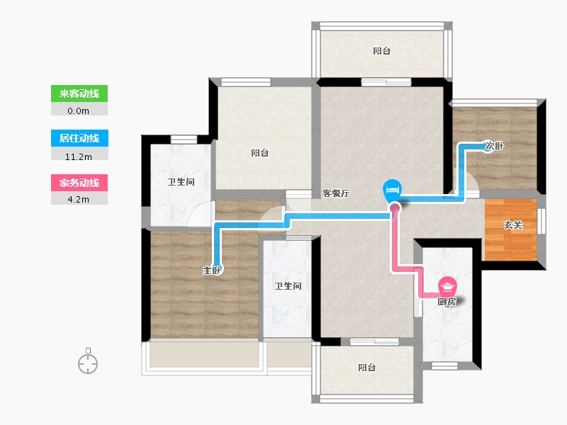 广东省-佛山市-金融街・金悦府-76.80-户型库-动静线