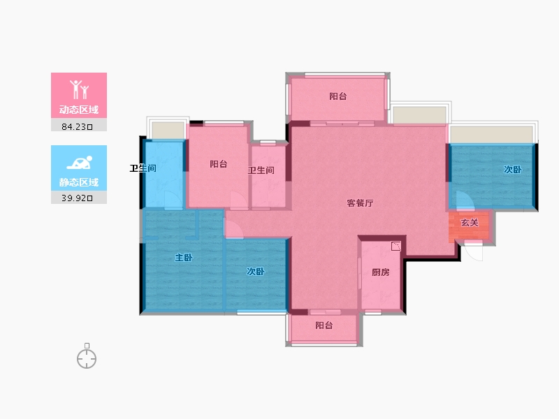 广东省-佛山市-金融街・金悦府-111.20-户型库-动静分区