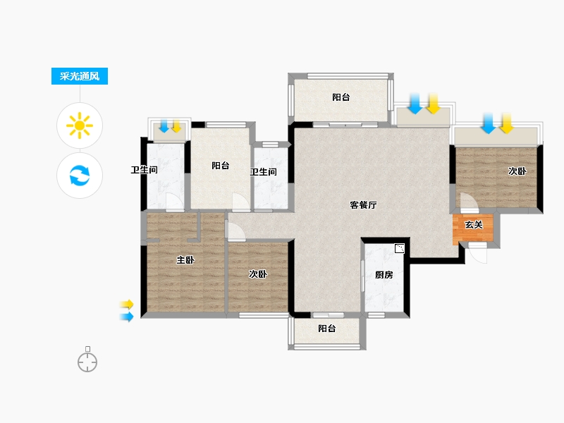 广东省-佛山市-金融街・金悦府-111.20-户型库-采光通风