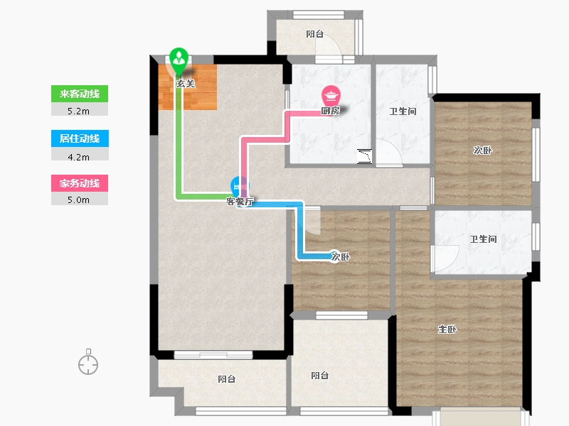 广东省-佛山市-唯美・臻岸华府-100.69-户型库-动静线