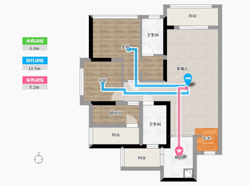 广东省-佛山市-朝安金茂悦-79.20-户型库-动静线