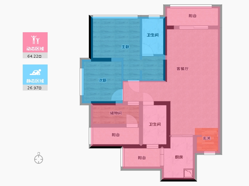 广东省-佛山市-朝安金茂悦-79.20-户型库-动静分区