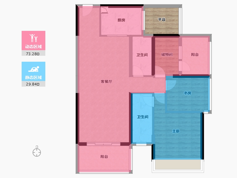 广西壮族自治区-贵港市-鑫炎・桃花源-97.02-户型库-动静分区