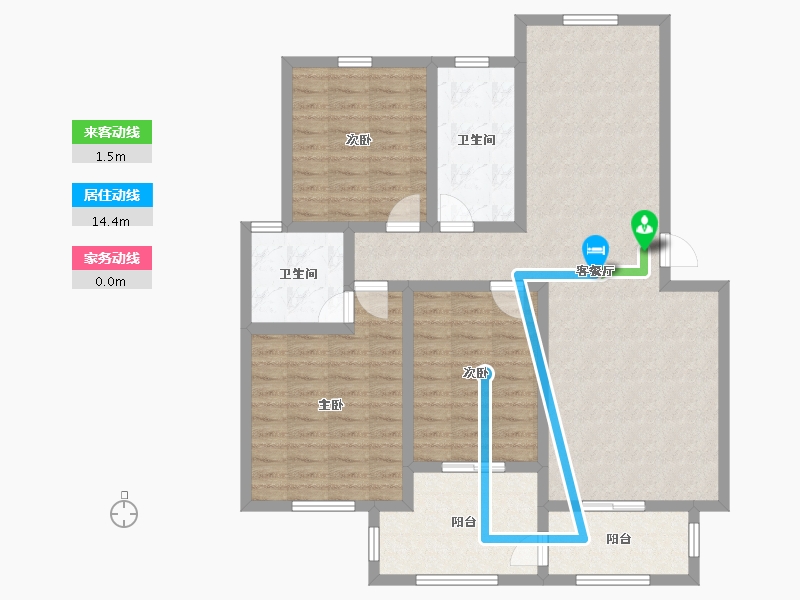 河南省-新乡市-名门府邸-110.43-户型库-动静线