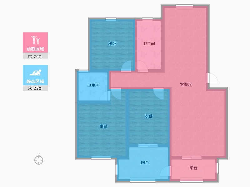 河南省-新乡市-名门府邸-110.43-户型库-动静分区