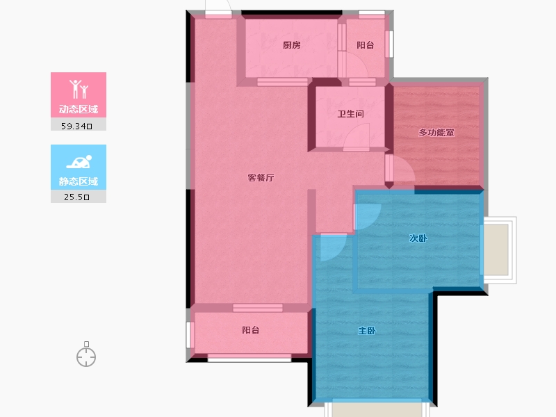 广西壮族自治区-贵港市-广汇・东湖城-74.70-户型库-动静分区