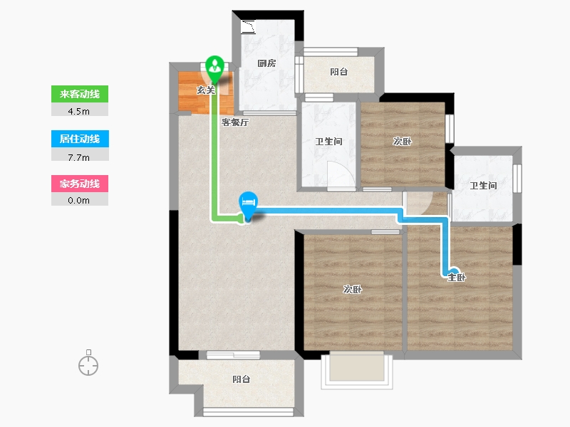 广东省-东莞市-和昌・拾里松湖-70.83-户型库-动静线