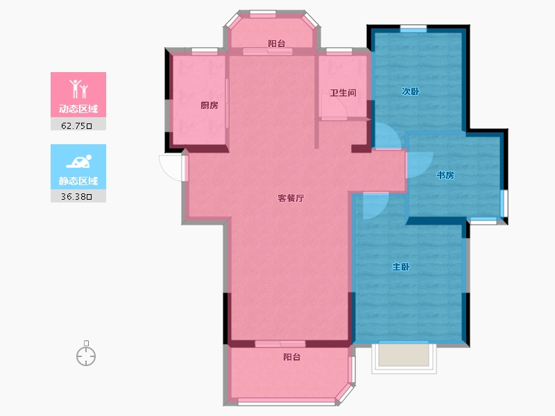 河南省-郑州市-农房索河湾-89.00-户型库-动静分区