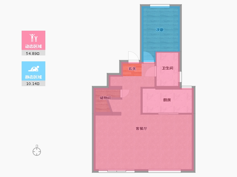 陕西省-西安市-金辉・崇文府-58.93-户型库-动静分区