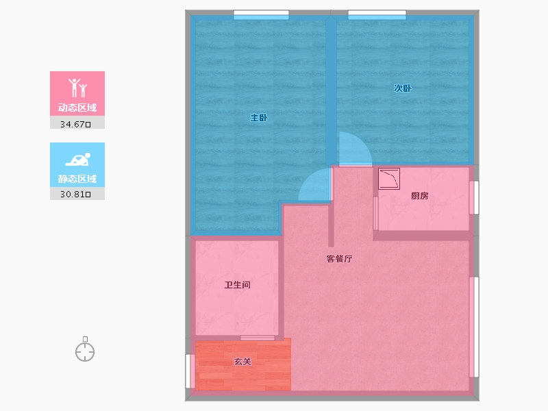 黑龙江省-哈尔滨市-会展城上城・星御-58.40-户型库-动静分区