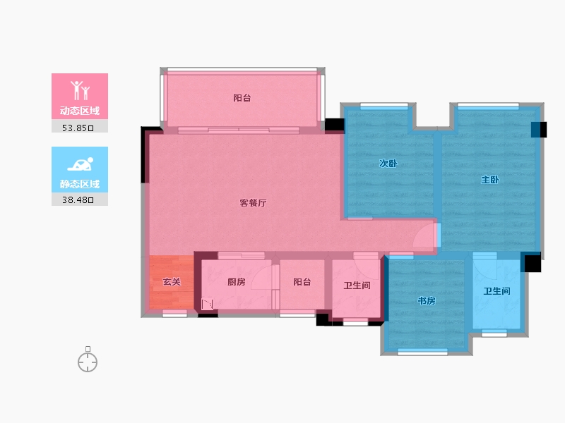 四川省-成都市-中粮天府智慧城-81.39-户型库-动静分区