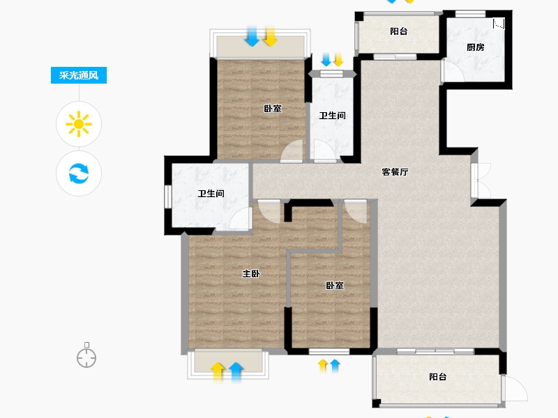 湖南省-长沙市-博林云栖-109.27-户型库-采光通风