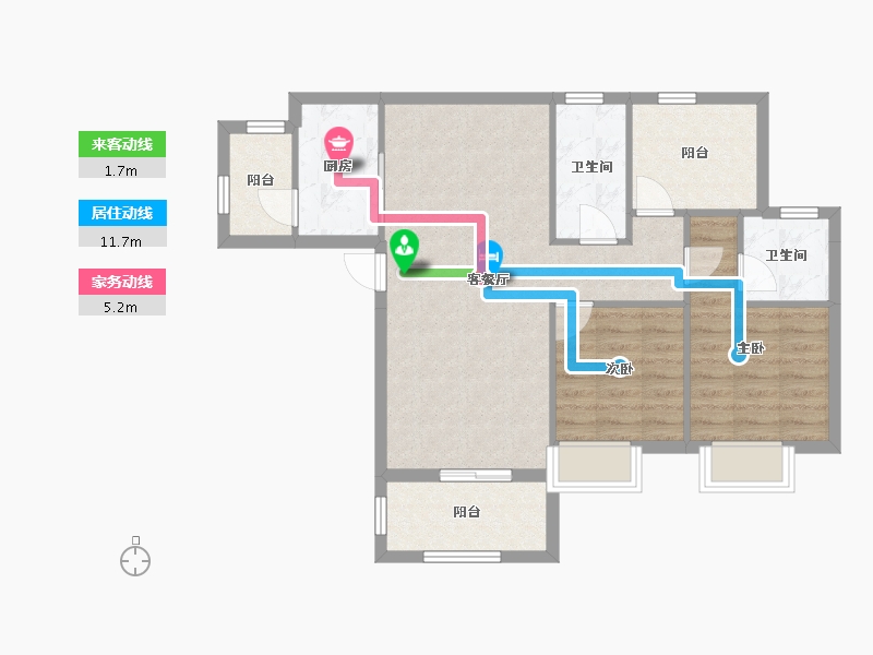 广东省-惠州市-中信新城-74.75-户型库-动静线