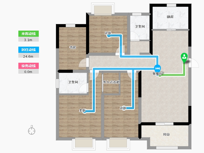 安徽省-宿州市-龙山云居-109.99-户型库-动静线