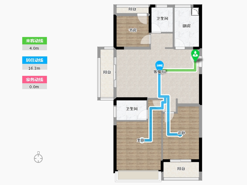 浙江省-杭州市-招商德信博悦湾-115.00-户型库-动静线