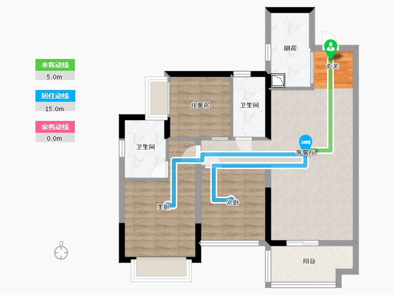 广东省-惠州市-珑悦锦云花园-78.40-户型库-动静线