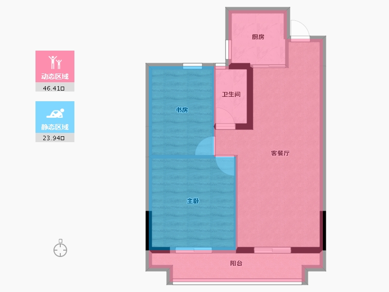 浙江省-杭州市-东亚溪雅香舍-63.10-户型库-动静分区