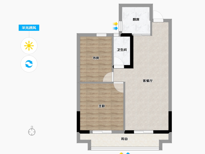 浙江省-杭州市-东亚溪雅香舍-63.10-户型库-采光通风