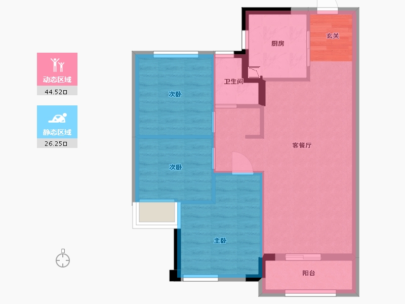 福建省-漳州市-大唐锦绣世家-63.20-户型库-动静分区