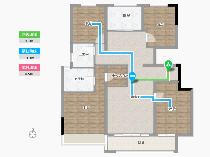 浙江省-湖州市-金都样样红-110.07-户型库-动静线