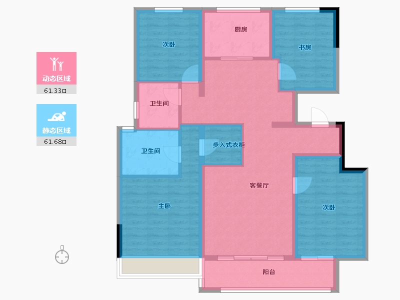 浙江省-湖州市-金都样样红-110.07-户型库-动静分区