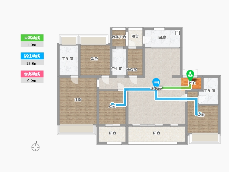 江苏省-扬州市-中信泰富锦辰-133.60-户型库-动静线