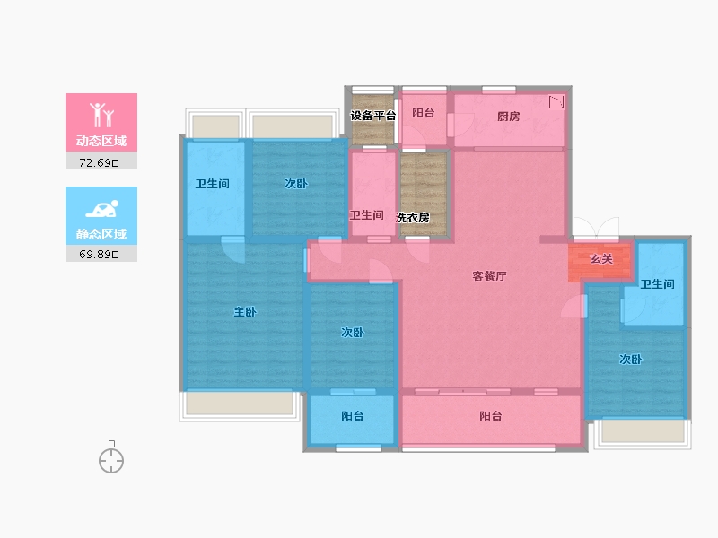 江苏省-扬州市-中信泰富锦辰-133.60-户型库-动静分区