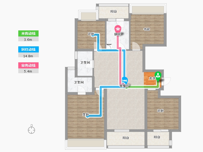 江苏省-扬州市-中信泰富锦辰-109.69-户型库-动静线