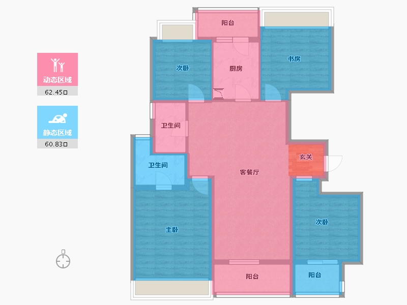 江苏省-扬州市-中信泰富锦辰-109.69-户型库-动静分区