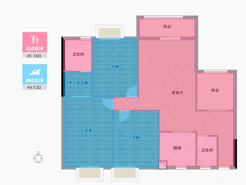 广西壮族自治区-南宁市-中房翡翠园-104.82-户型库-动静分区