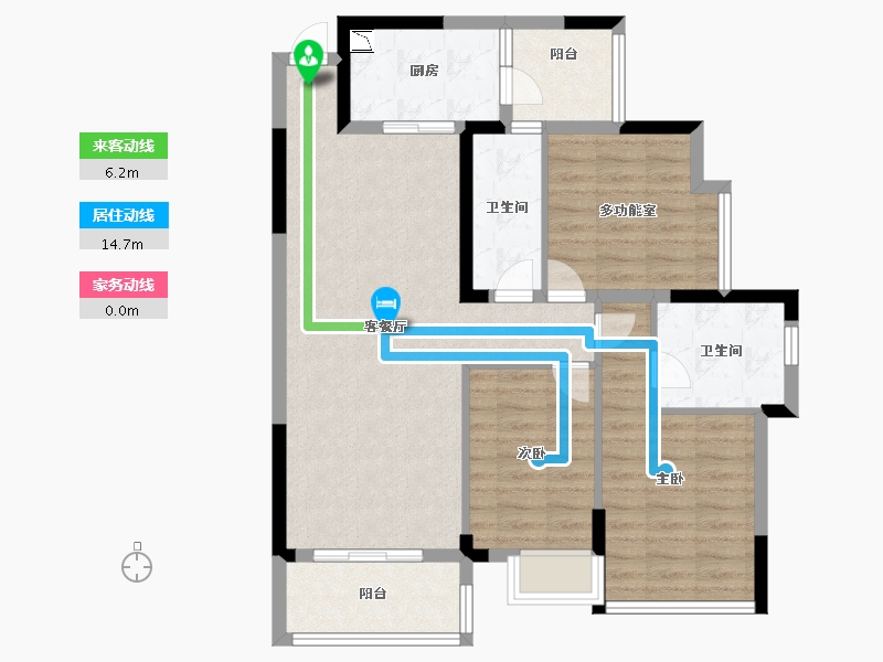 广西壮族自治区-桂林市-恒泰柏利郡-88.80-户型库-动静线