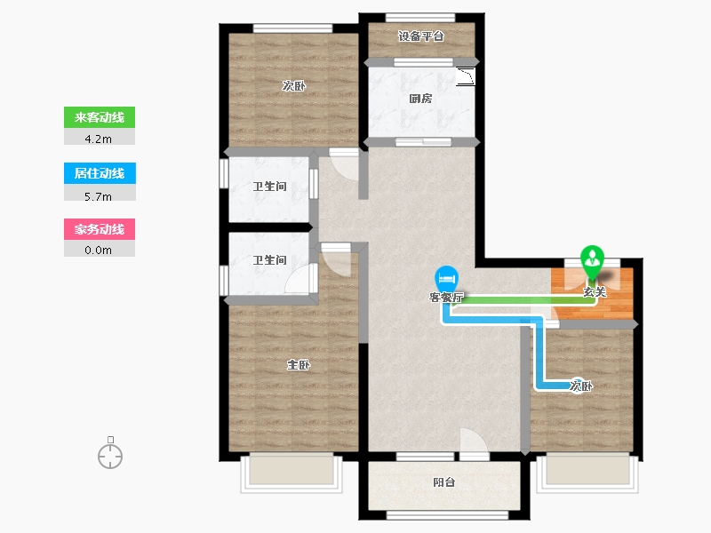 河北省-石家庄市-弘石湾・尚府-93.22-户型库-动静线