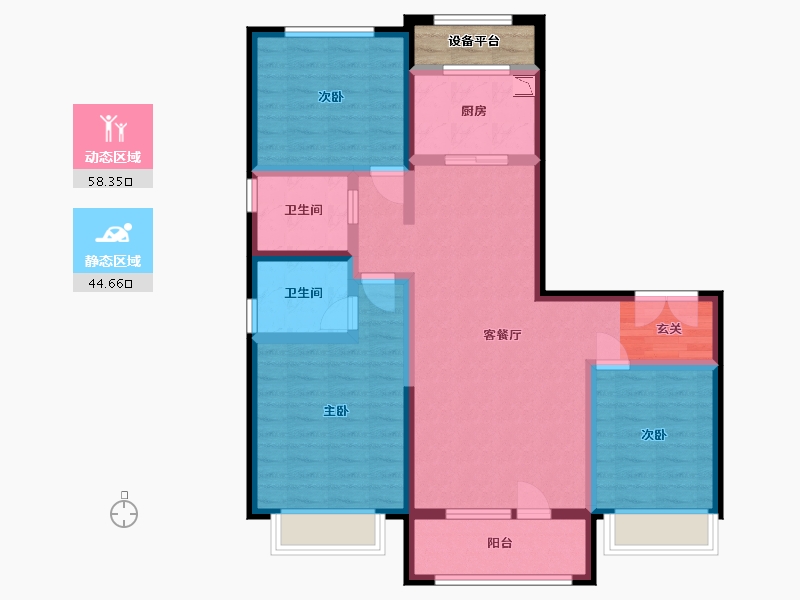 河北省-石家庄市-弘石湾・尚府-93.22-户型库-动静分区