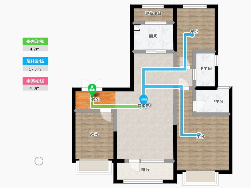 河北省-石家庄市-弘石湾・尚府-91.05-户型库-动静线