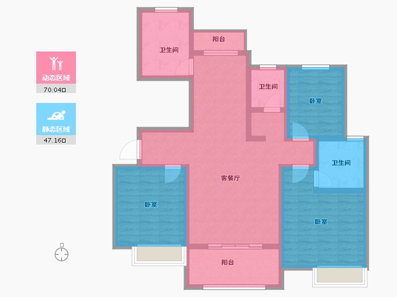 河南省-平顶山市-舞钢建业・通和府-104.03-户型库-动静分区