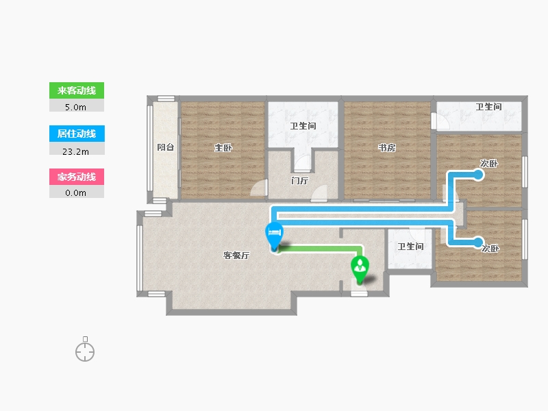 北京-北京市-山水文园-130.00-户型库-动静线