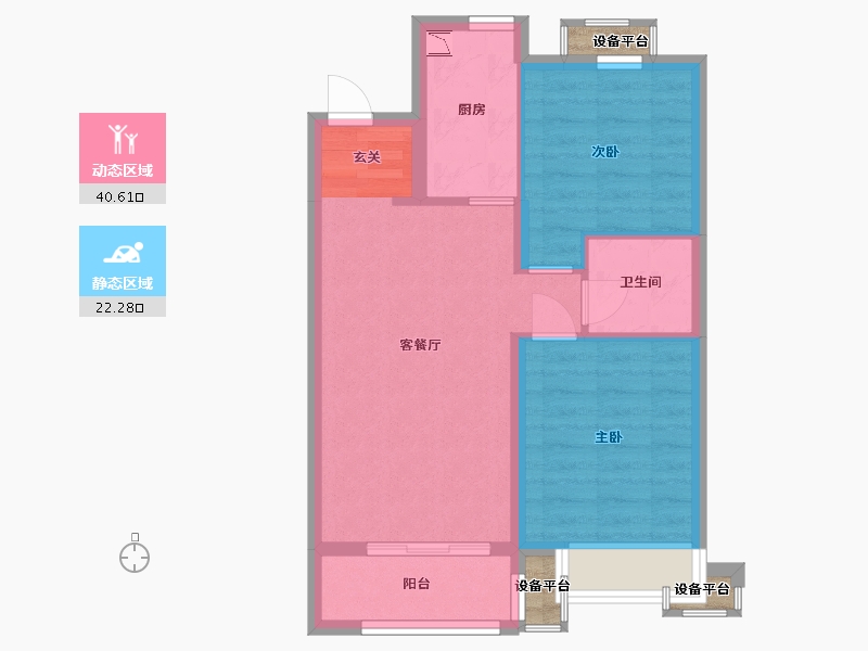 河北省-石家庄市-万科未来城-58.08-户型库-动静分区