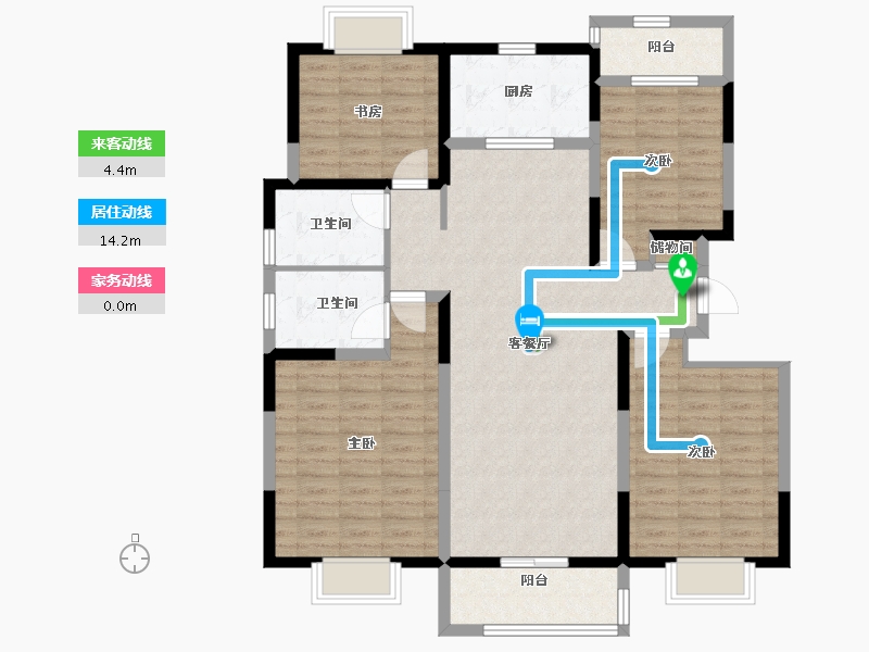 江苏省-徐州市-中钰新苏名苑-119.00-户型库-动静线