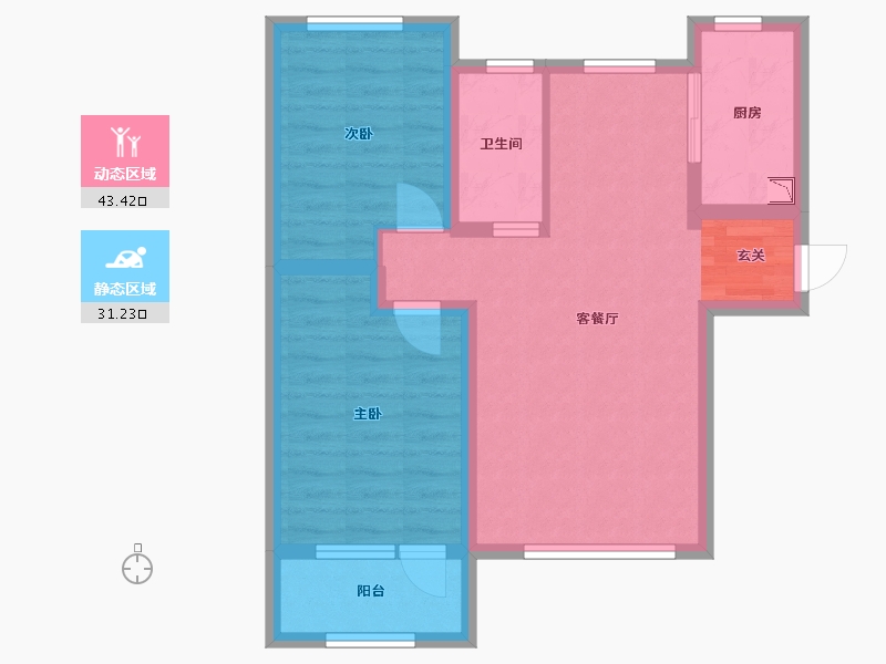 河北省-石家庄市-万德华府-65.80-户型库-动静分区