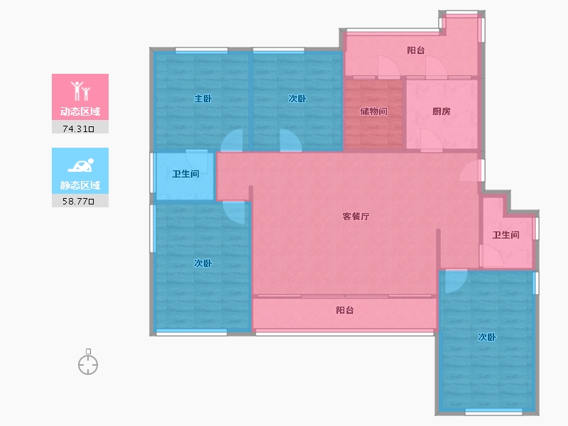 广东省-广州市-金融街花溪小镇-122.41-户型库-动静分区