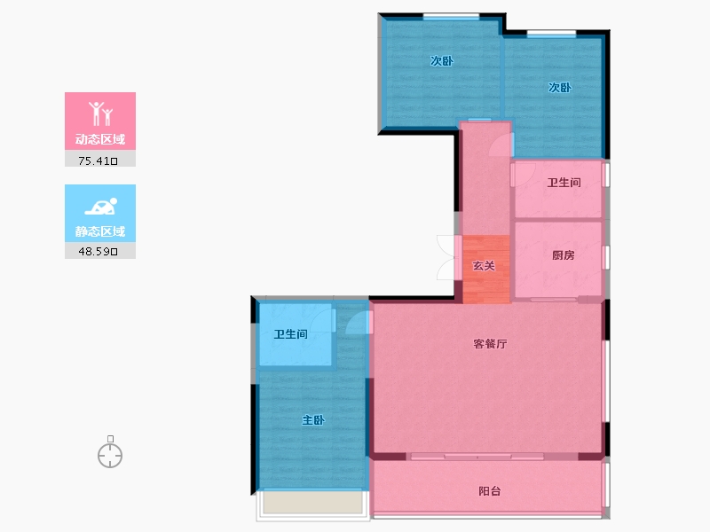 河北省-石家庄市-中房・卓越府-112.80-户型库-动静分区