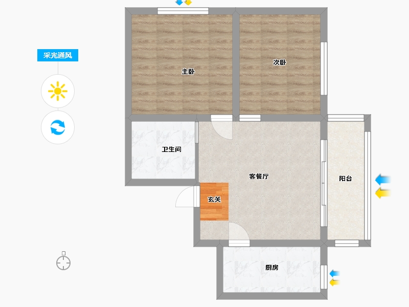 河北省-石家庄市-润江正定壹�院-63.20-户型库-采光通风