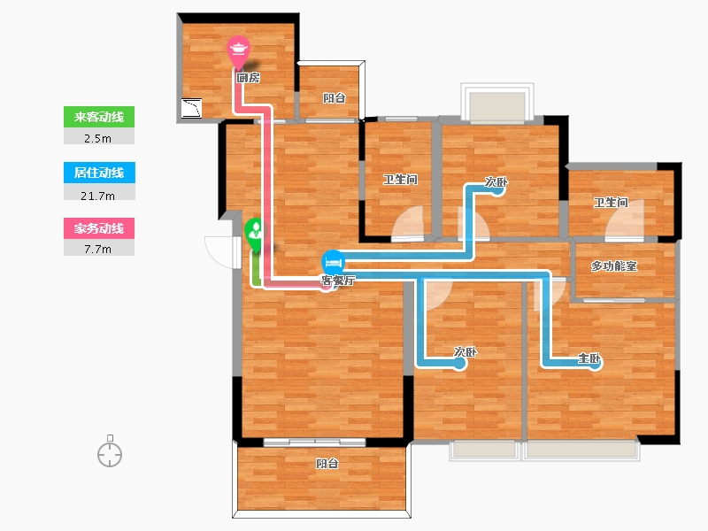 贵州省-铜仁市-麒龙国际生态城-101.20-户型库-动静线