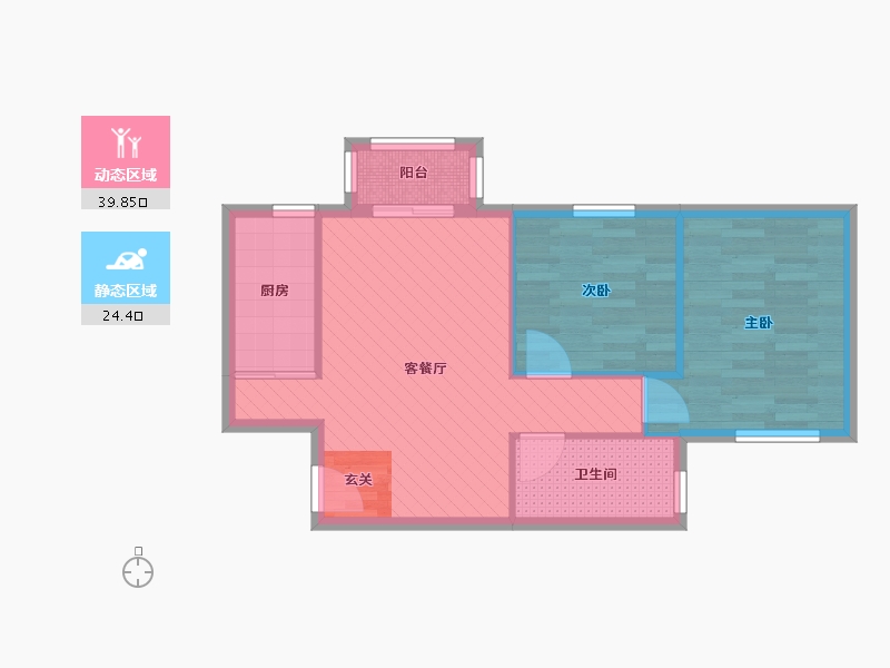 北京-北京市-土星园-56.94-户型库-动静分区