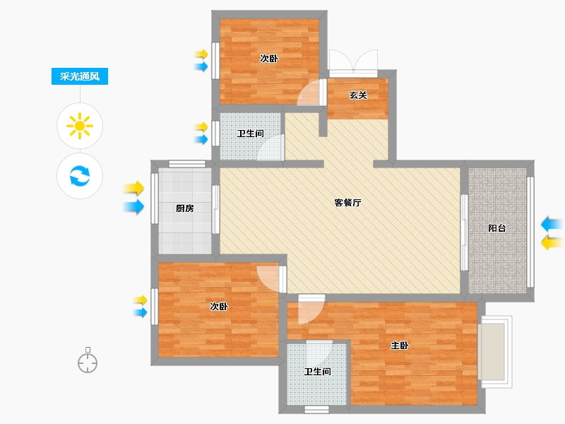 陕西省-安康市-石泉金江龙潭-90.04-户型库-采光通风