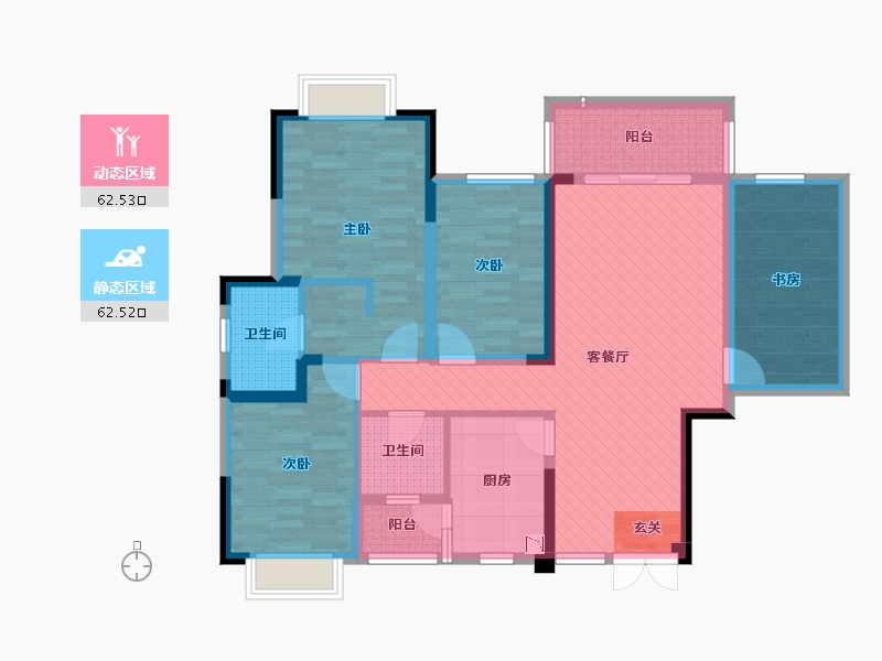 广西壮族自治区-南宁市-龙基传媒星城-109.39-户型库-动静分区