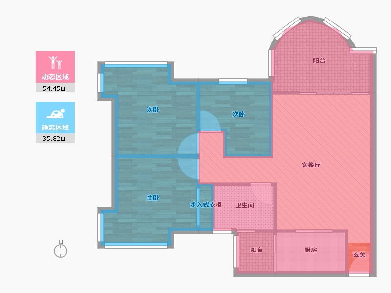 广东省-深圳市-中城康桥一期-80.82-户型库-动静分区