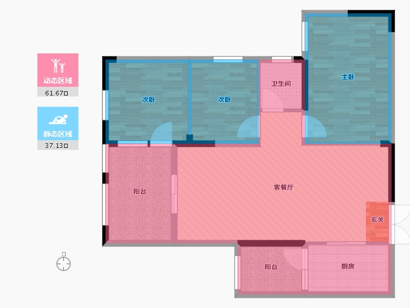 湖南省-怀化市-广达万象-87.66-户型库-动静分区