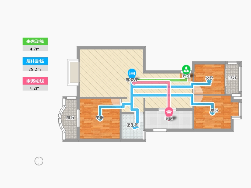 四川省-成都市-江郊庭院-85.18-户型库-动静线