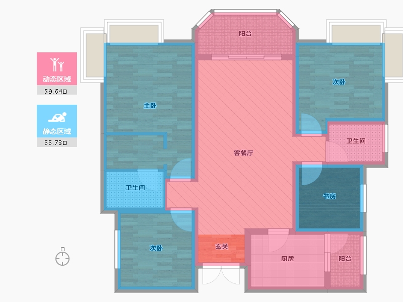 四川省-成都市-时代金悦-99.91-户型库-动静分区